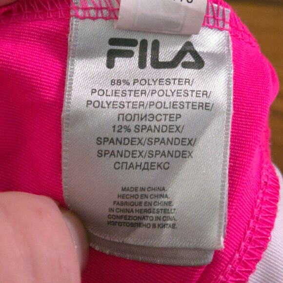 Fila Women’s Tank Top Retro Sport Y2K Active Pink Racerback Tennis Aesthetic M - Picture 6 of 7